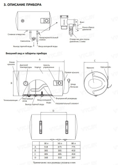 Накопительный электрический водонагреватель Midea HRE MWH-8015-HRE
