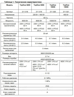 Проточный электрический водонагреватель Thermex Topflow 6000