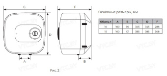 Накопительный электрический водонагреватель под мойку Royal Clima Delta RWH-D15-FEU