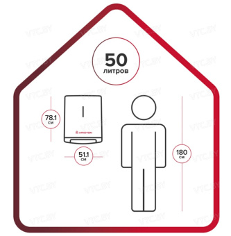 Накопительный электрический водонагреватель Ariston ABS VLS PRO INOX R 50
