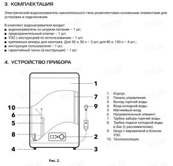 Накопительный электрический водонагреватель Royal Thermo RWH 100 Interio