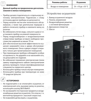 Осушитель воздуха Ballu BDH-240L