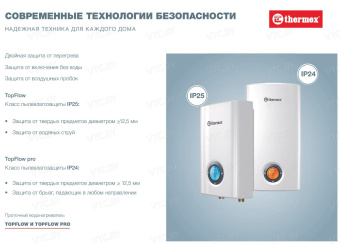 Проточный электрический водонагреватель Thermex Topflow Pro 24000