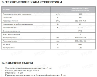 Увлажнитель воздуха Royal Clima Sanremo Plus RUH-SP400/3.0M-BU