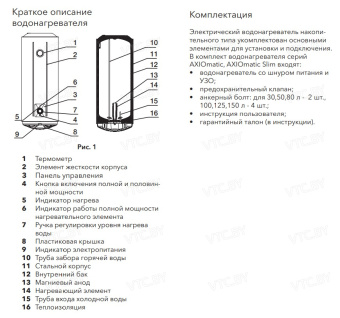 Накопительный электрический водонагреватель Electrolux EWH 125 AXIOmatic