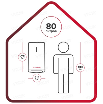 Накопительный электрический водонагреватель Ariston ABSE VLS PRO INOX PW 80