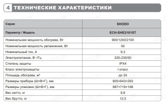 Конвектор Funai Shodo ECH-SHE2101ST