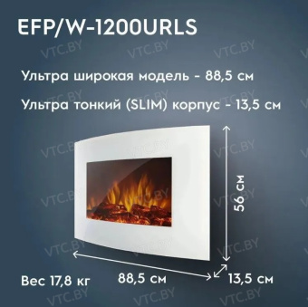 Электрокамин Electrolux EFP/W-1200URLS (белый)