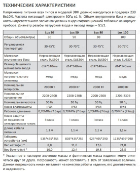 Накопительный электрический водонагреватель Comfort Factor Lux 50