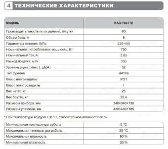 Осушитель воздуха Funai Yamaneko 60 RAD-Y60T7E