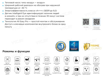 Кондиционер Midea HeatForce MSHP-09N8D6-I/MSHP-09N8D6-O