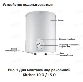Накопительный электрический водонагреватель Comfort Factor Kitchen 10 O