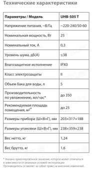 Увлажнитель воздуха Ballu UHB-505 T